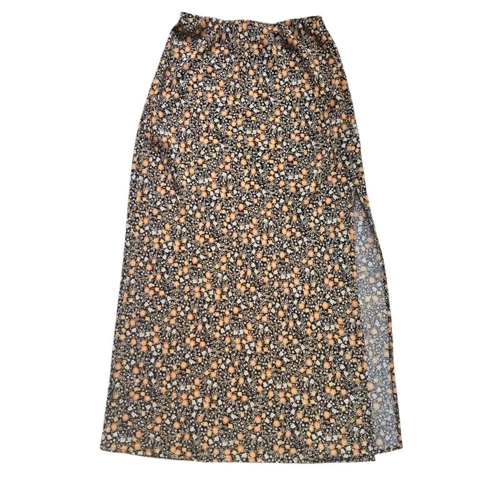 Nili Lotan x Target Floral Skirt Maxi Side Slit Women's Small‎
